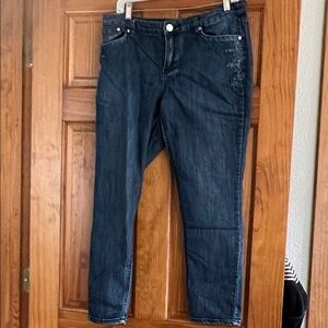 Christopher & Banks Women's Dark Blue Straight Leg Jeans